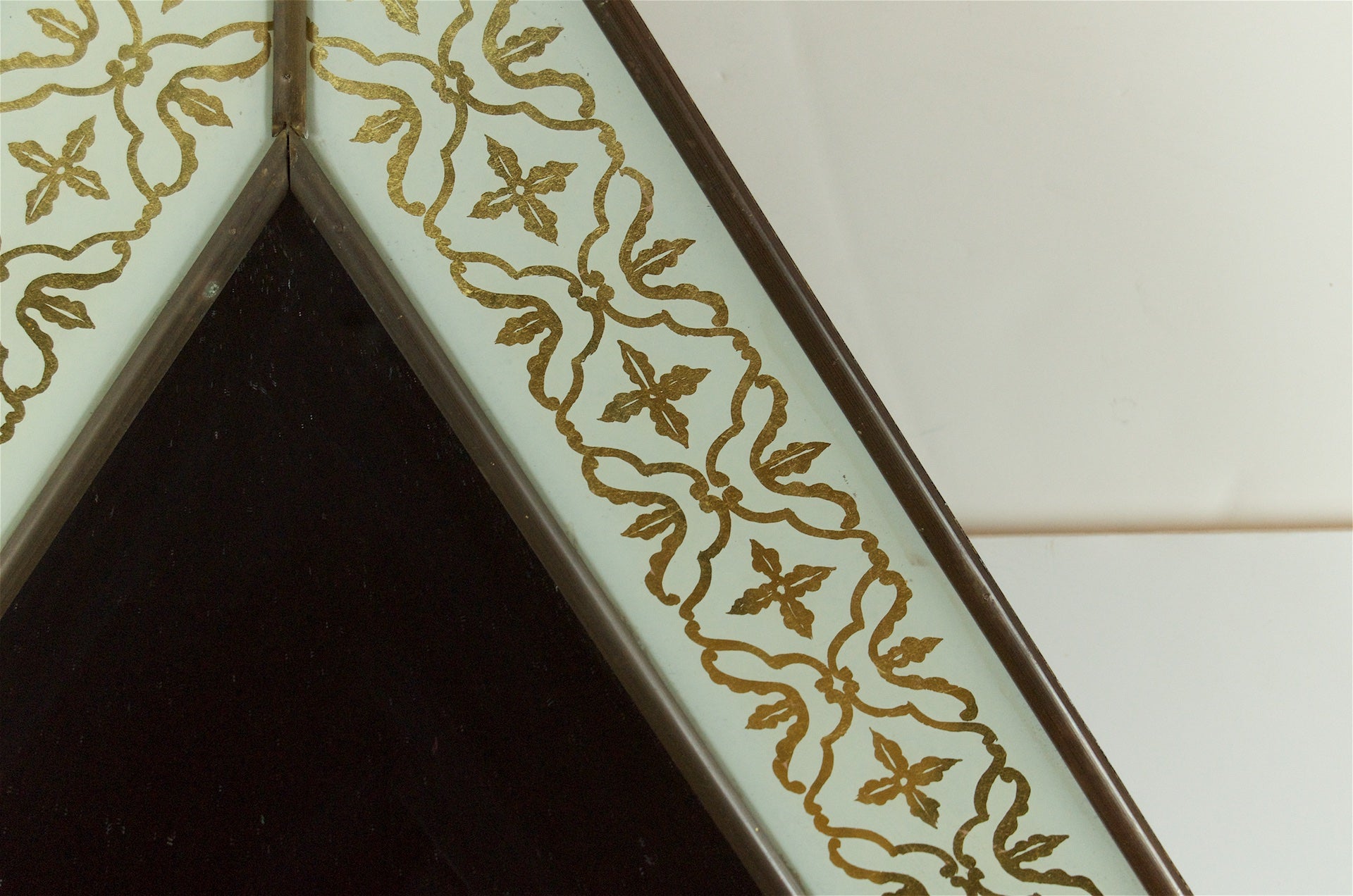 Eglomise Art Deco Diamond Form Mirror