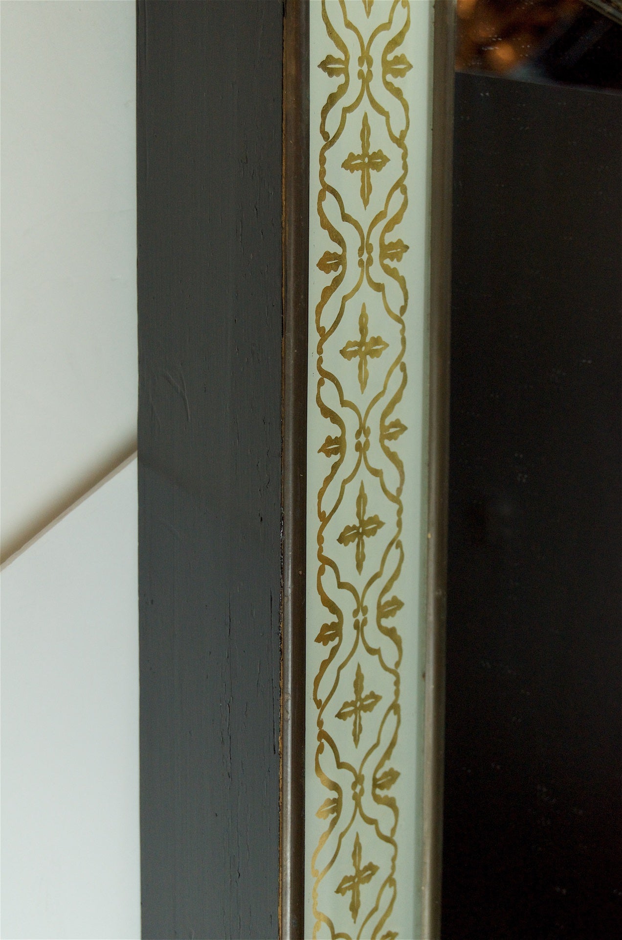 Eglomise Art Deco Diamond Form Mirror