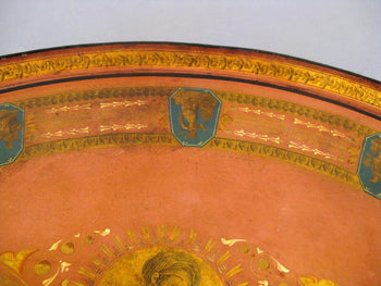 French Empire Oval Painted Tole Tray