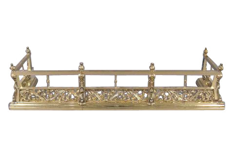 19th Century Brass Fire Fender
