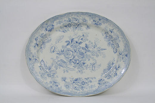 Blue and White Transfer Platter