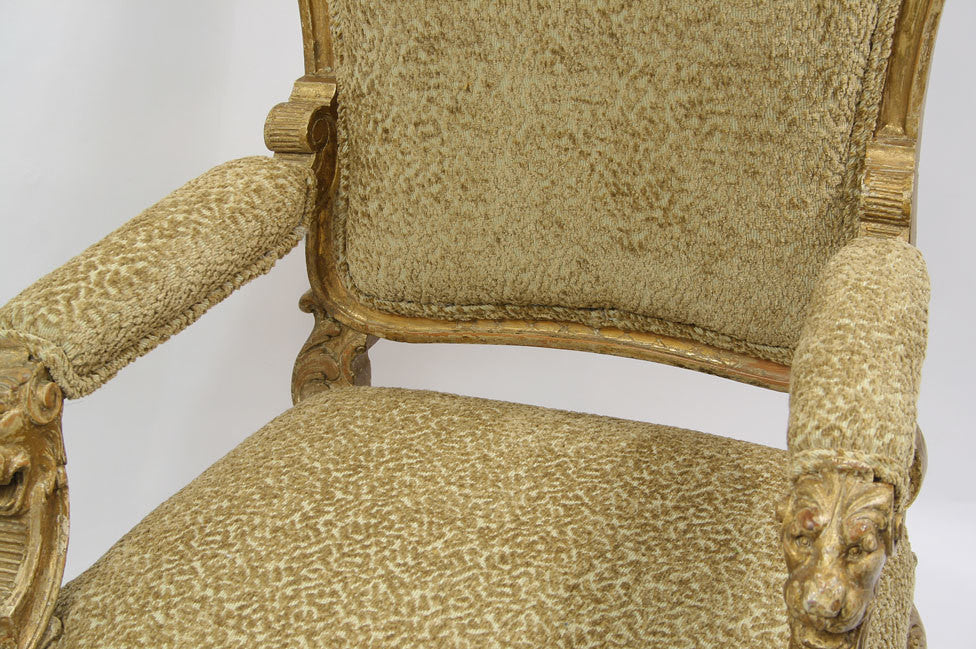 Carved Giltwood Armchair