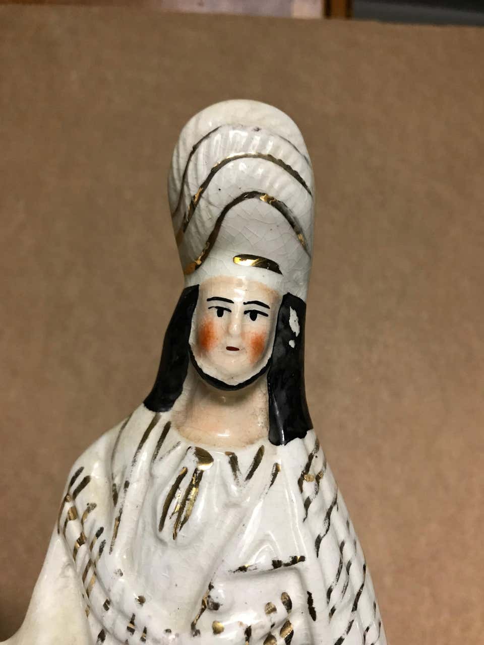 19th Century English Staffordshire Scottish Hunter on Horseback