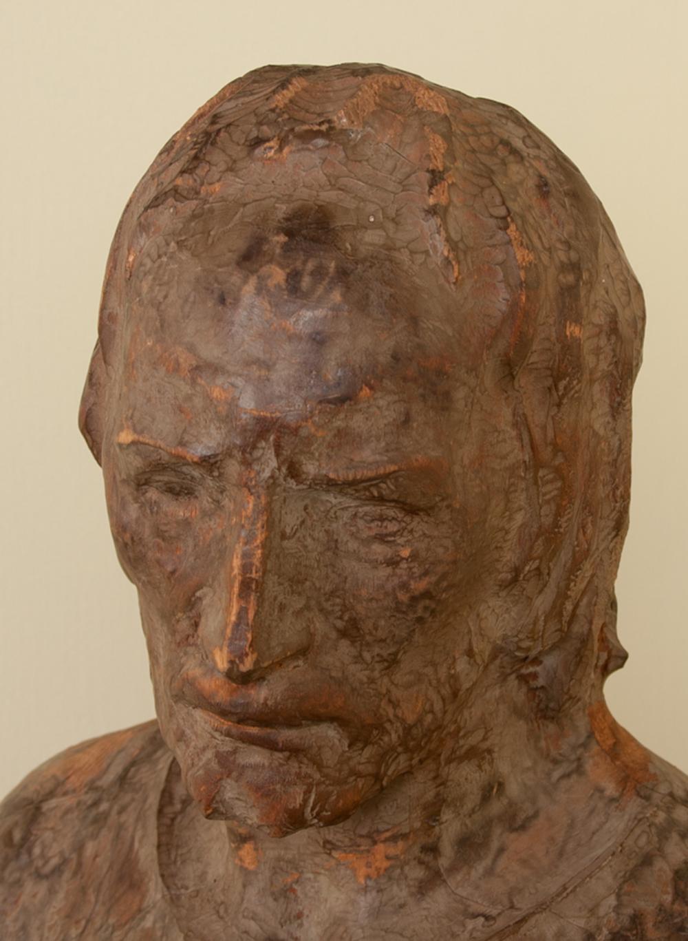 Impressionistic Carved Wooden St. Joseph