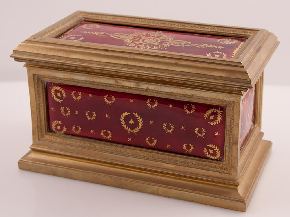 Bronze Enameled Casket