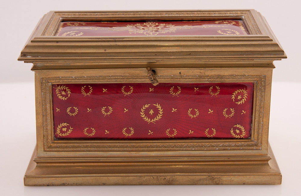 Bronze Enameled Casket