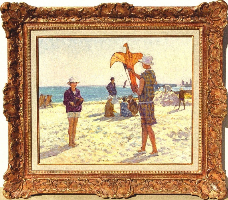 Georges Pierre GUINEGAULT (French, Born in 1893) “Sur la Plage”