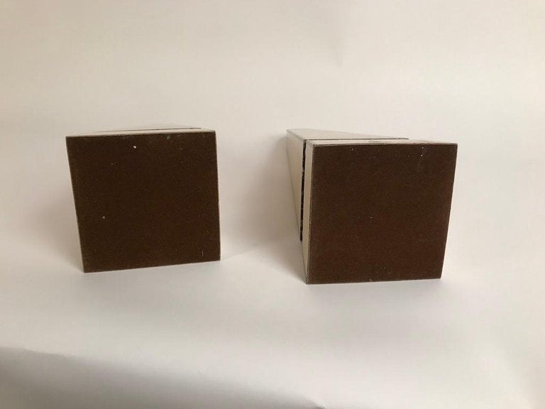 Pair of Obelisks with Travertine and Marble Veneer Attributed to Maitland Smith