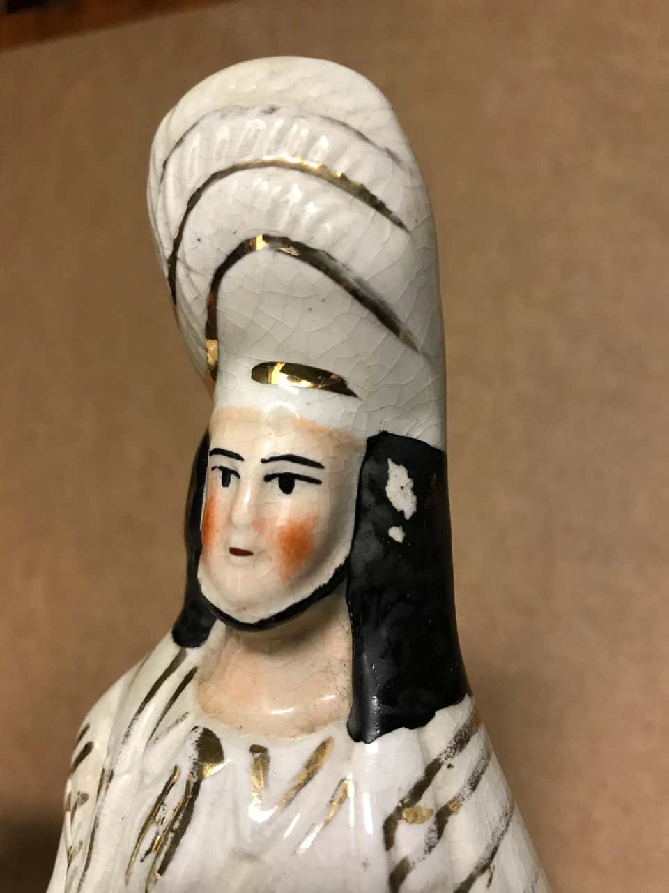 19th Century English Staffordshire Scottish Hunter on Horseback