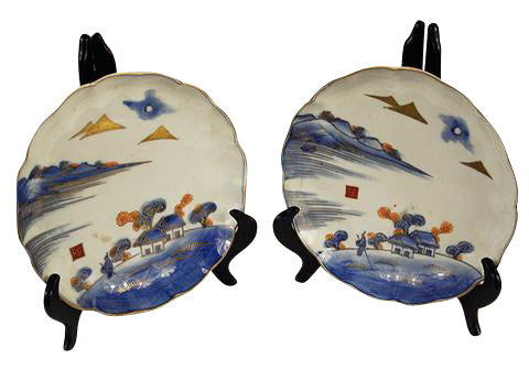 Japanese Porcelain Plates - Pair