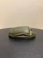 Grand Tour Egyptian Scarab of Carved Steatite with Hieroglyphics