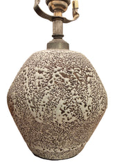 Lamp attributed to Jean Besnard White Enameled Ceramic Lamp
