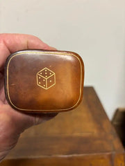 Vintage Italian Leather Gambling Dice Cup