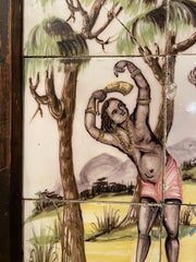18th/19th Century Portuguese Tile Painting of Native Americans