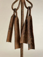 African Iron Spear-Form Currency Mounted on a Custom Steel Base