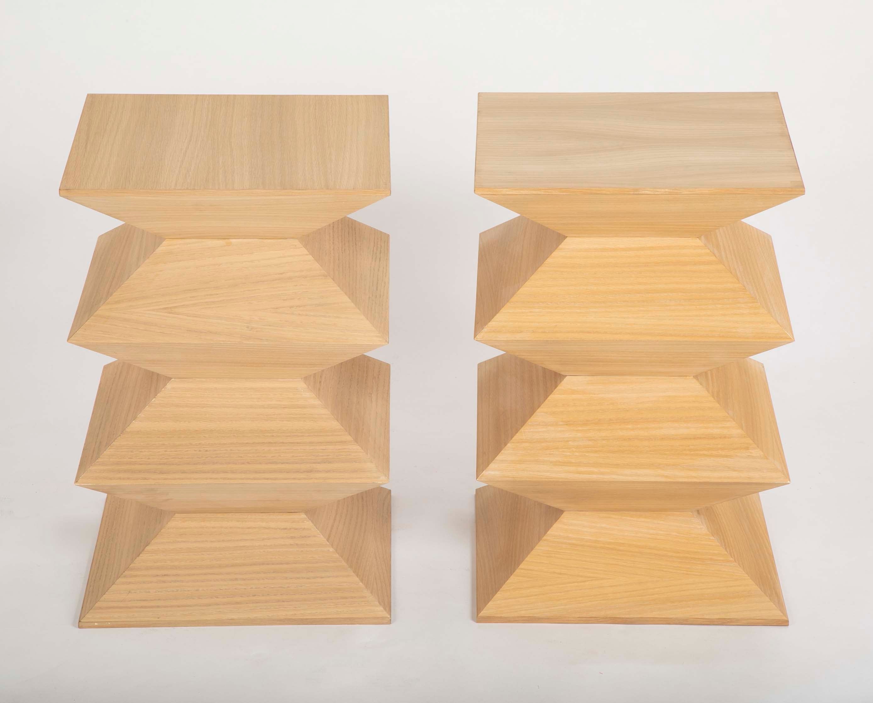 Pair of Brancusi Style Side Tables
