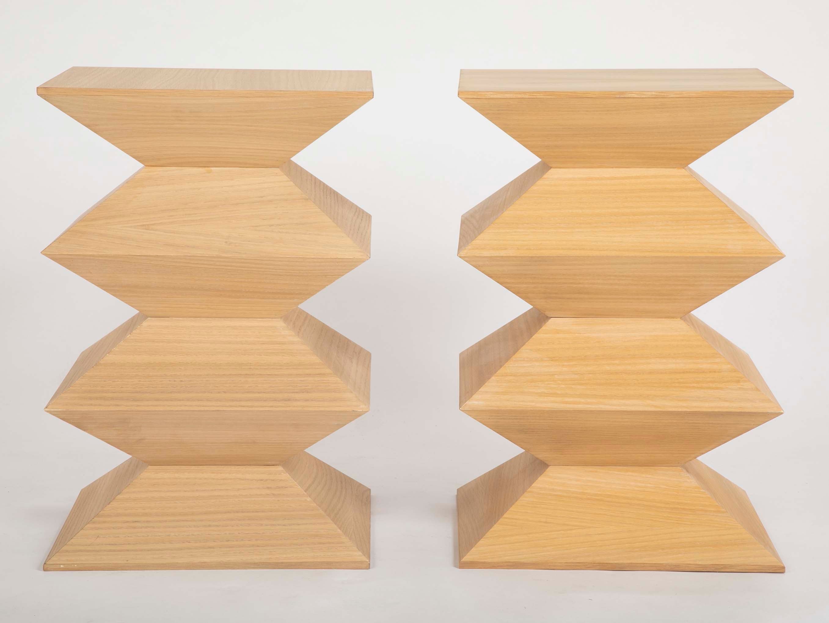 Pair of Brancusi Style Side Tables