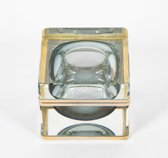 A Mid-Century Italian Murano Sommerso Glass Box