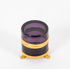 Cylindrical Form Purple Glass Box