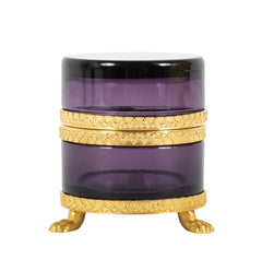 Cylindrical Form Purple Glass Box
