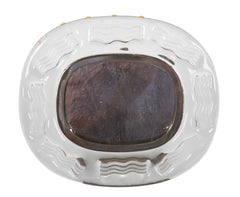 Molded Clear Glass Picture Frame