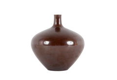 Bulbous Form Bronze Vase Attributed to Hasegawa Yoshihisa