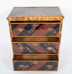 Pair of Bamboo & Chinoiserie Chest of Drawers