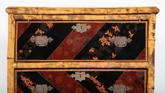 Pair of Bamboo & Chinoiserie Chest of Drawers