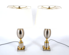 Pair of Neoclassical Lamps Attributed to Maison Charles