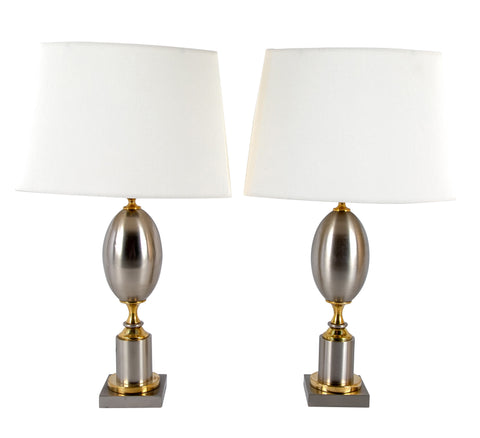 Pair of Neoclassical Lamps Attributed to Maison Charles