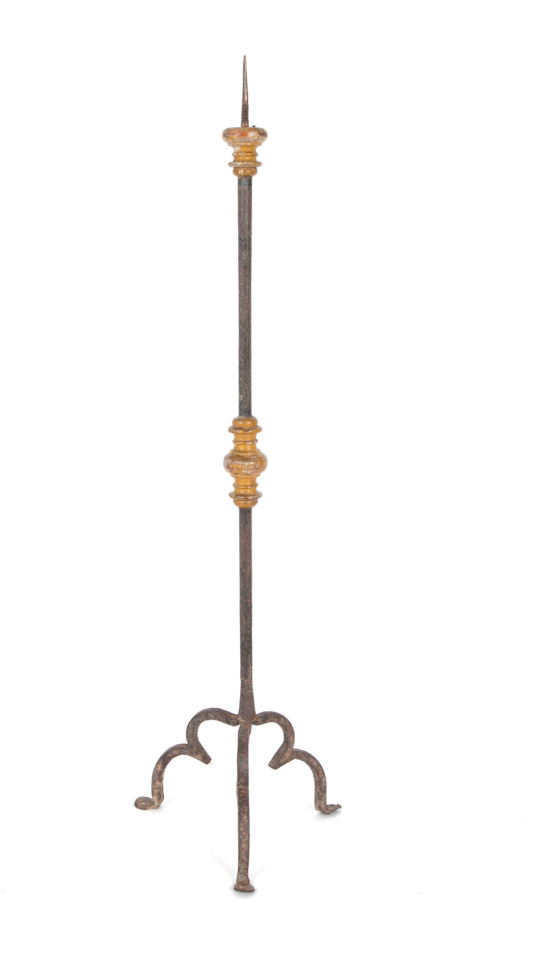 Wrought Iron Pricket Candlestick