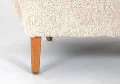 Danish Shearling Upholstered Easy Chair