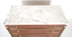 Late Louis XVI Three Drawer Mahogany Commode