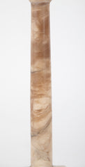 Pair of Grand Tour Marble Columns with Agate Finials