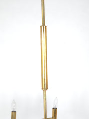 Mid-Century Brass Italian Swirl Chandelier