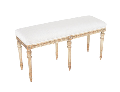 A Louis XVI Style Beechwood Bench