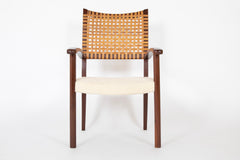 Pair of Open Arm Chairs with Caned Backs by Adolfo Foltas