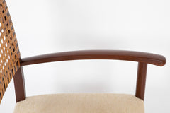 Pair of Open Arm Chairs with Caned Backs by Adolfo Foltas