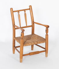 American Child's Chair of Various Woods with Rush Seat