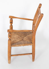 American Child's Chair of Various Woods with Rush Seat