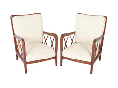 Pair of Italian Armchairs in the Manner of Paolo Buffa