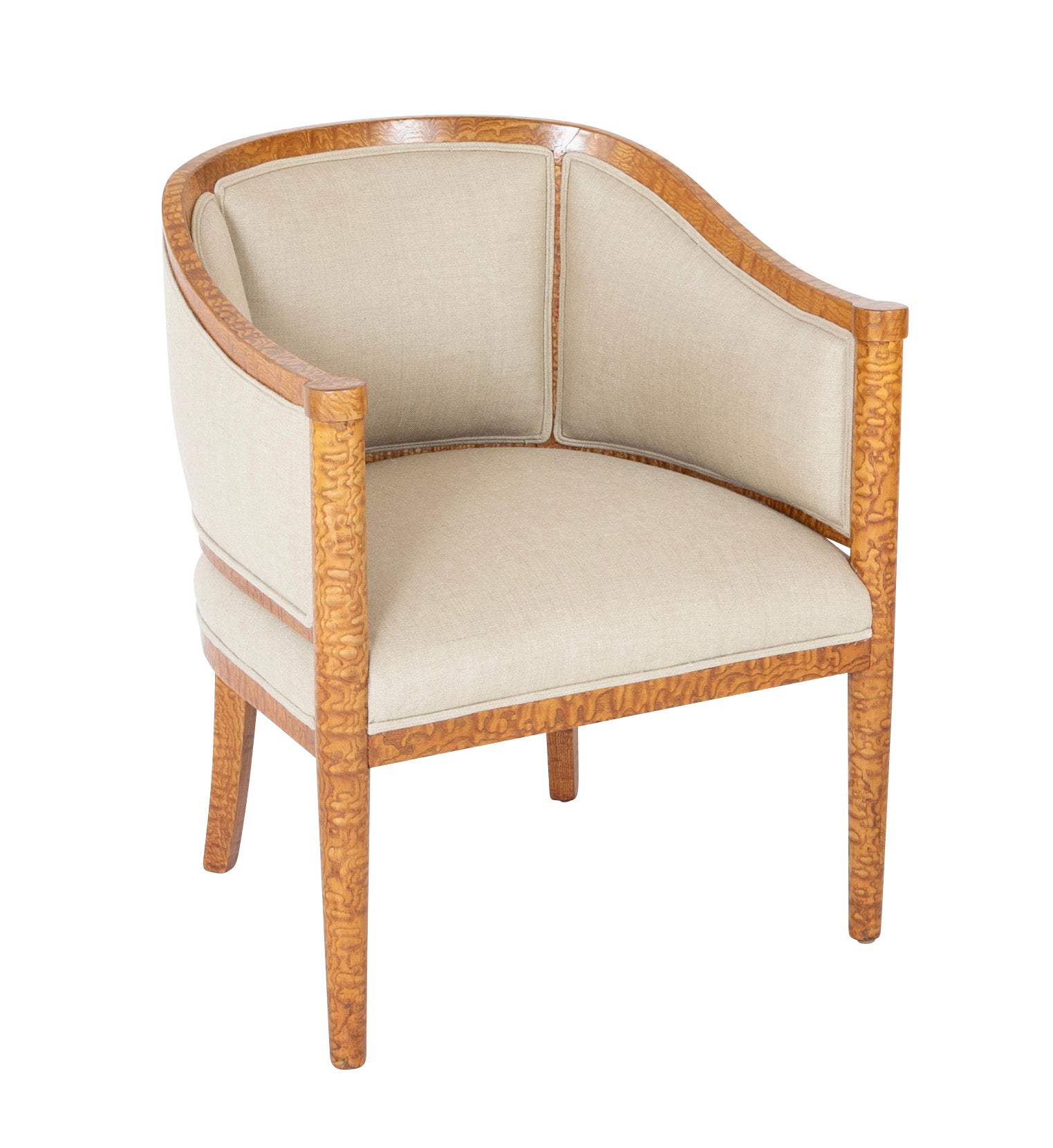 20th Century Baltic Bergere in Burr Ash