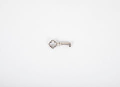 A Cut Crystal Box with Silvered Bronze Mounts and Key
