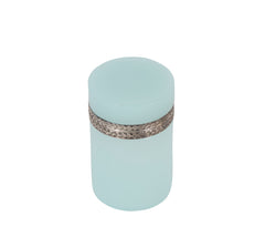 A Seafoam Blue French Opaline Box with Silvered Bronze Mounts