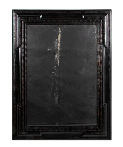 Late 19th Century Ebonized Dutch Ripple Frame Mirror
