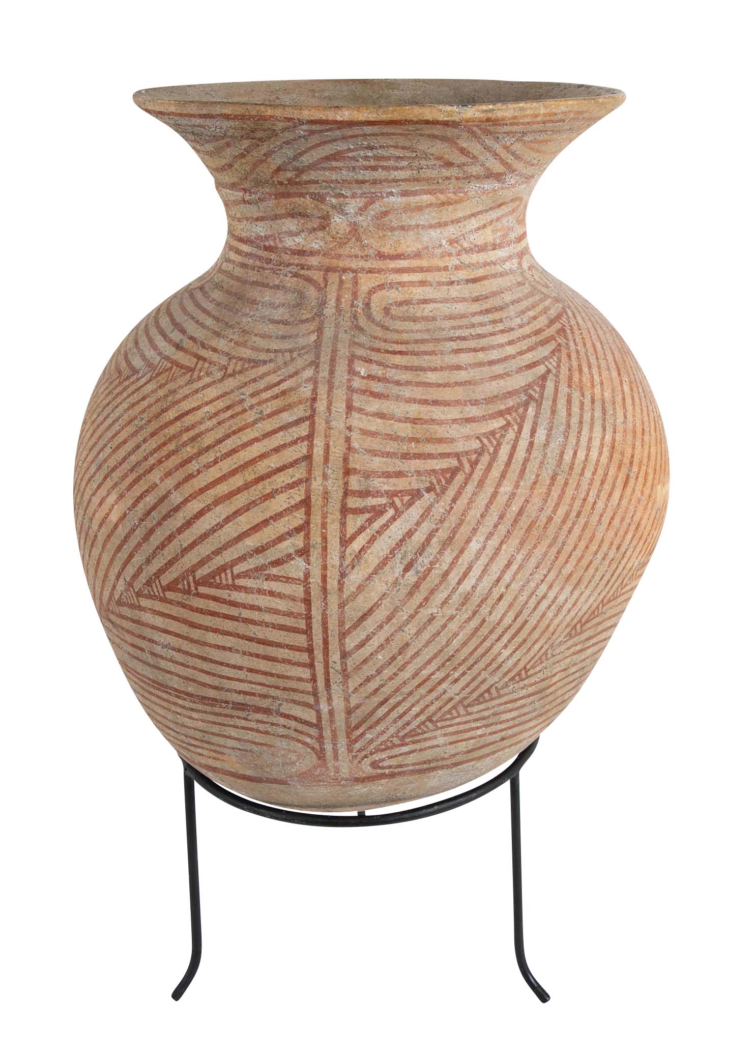 Thai "Ban Chiang" Pottery Vessel On Stand