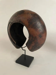 Pair of Mounted Copper Ankle Bracelets, Currency Pieces, Mbole People, Congo