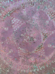 Moroccan Copper Charger With Etched Designs and Great Color
