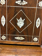 17th Century Dutch Baroque Rosewood Chest with Etched Bone Inlay