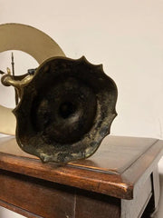 An Early 19th Century French Bouillotte Lamp with Green Tole Shade